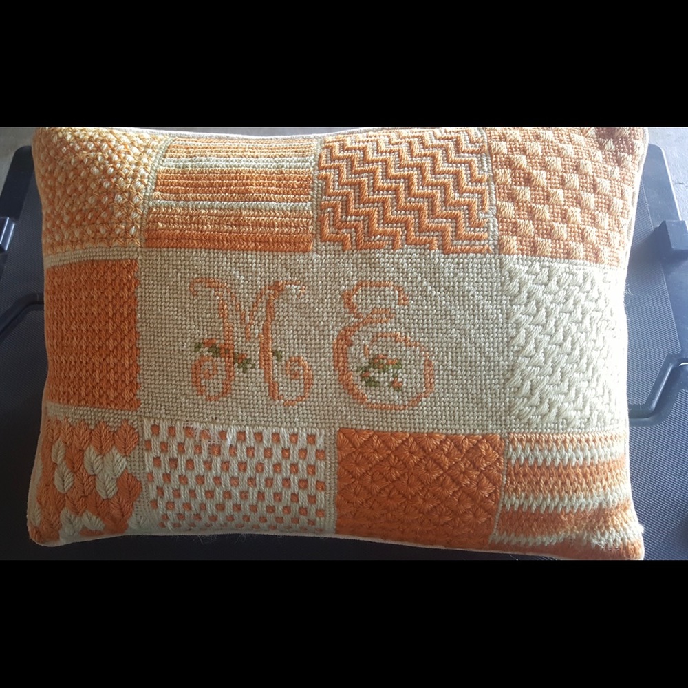 Vintage Needlepoint Pillow